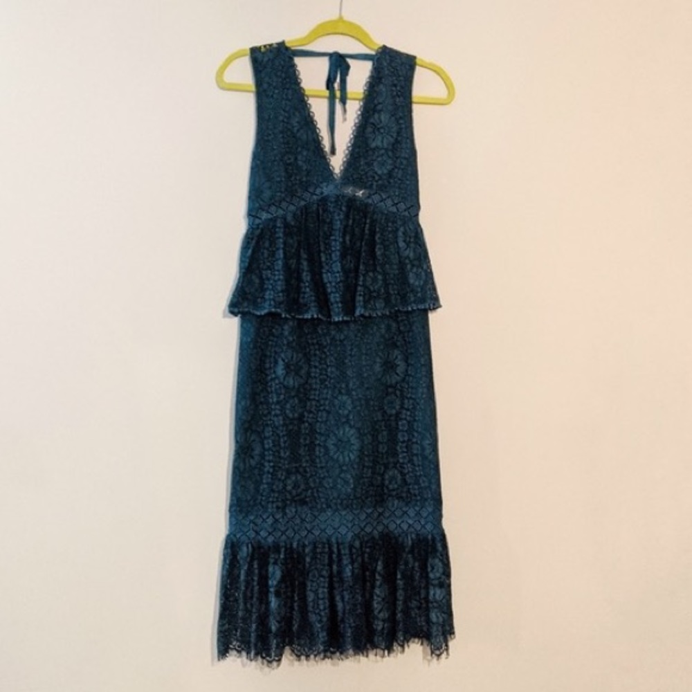 Foxiedox Navy Peplum dress - Picture 3 of 15